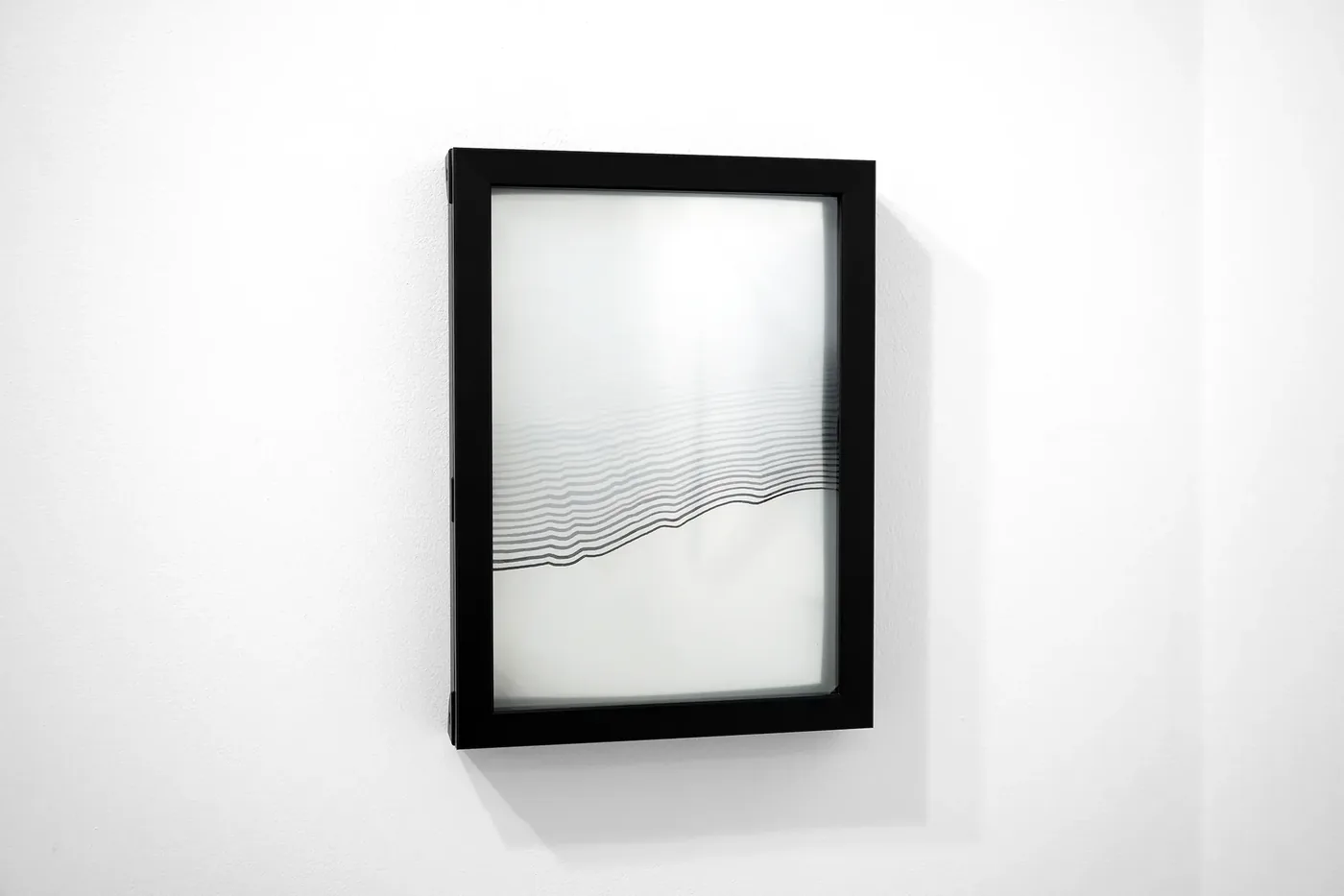 기억 — layered transparent OHP films with acrylic lines